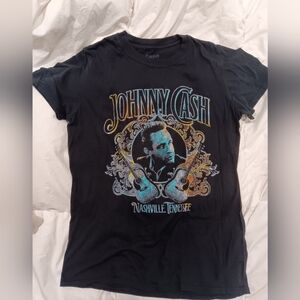 Johnny Cash size medium black graphic short sleeve tee shirt